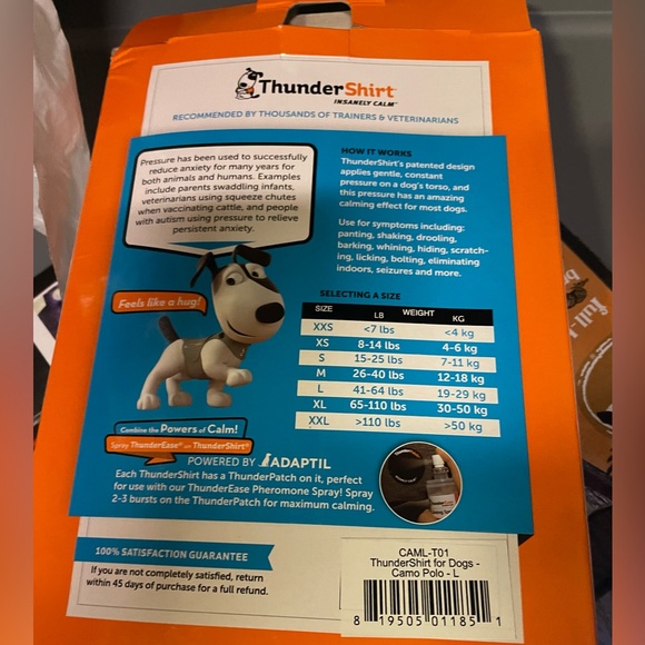 Thundershirt for dog anxiety- New in box - Large - Camo - Picture 4 of 4